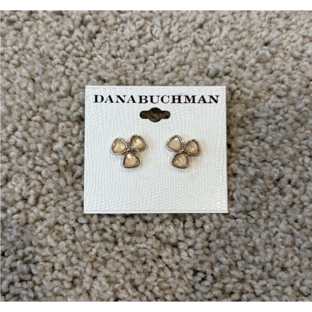 Dana Buchman Pastel Pink Flower Stud Earrings